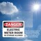 Signmission Electric Meter Room No Danger Sign, Vinyl Decal, 5in W x 3.5in L, 2PK OS-2PACK-DS-D-35-L-19336 - alternate 4